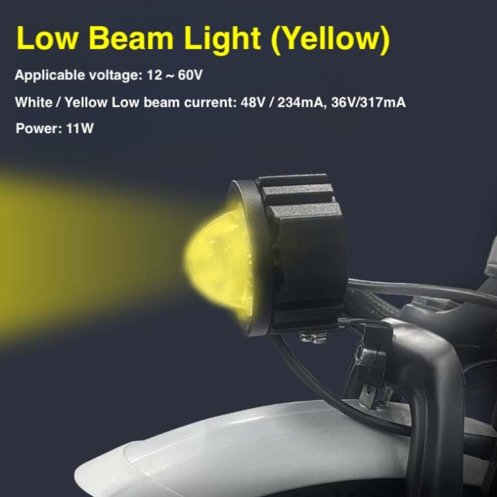 Low Beam Front Light with White & Yellow Light