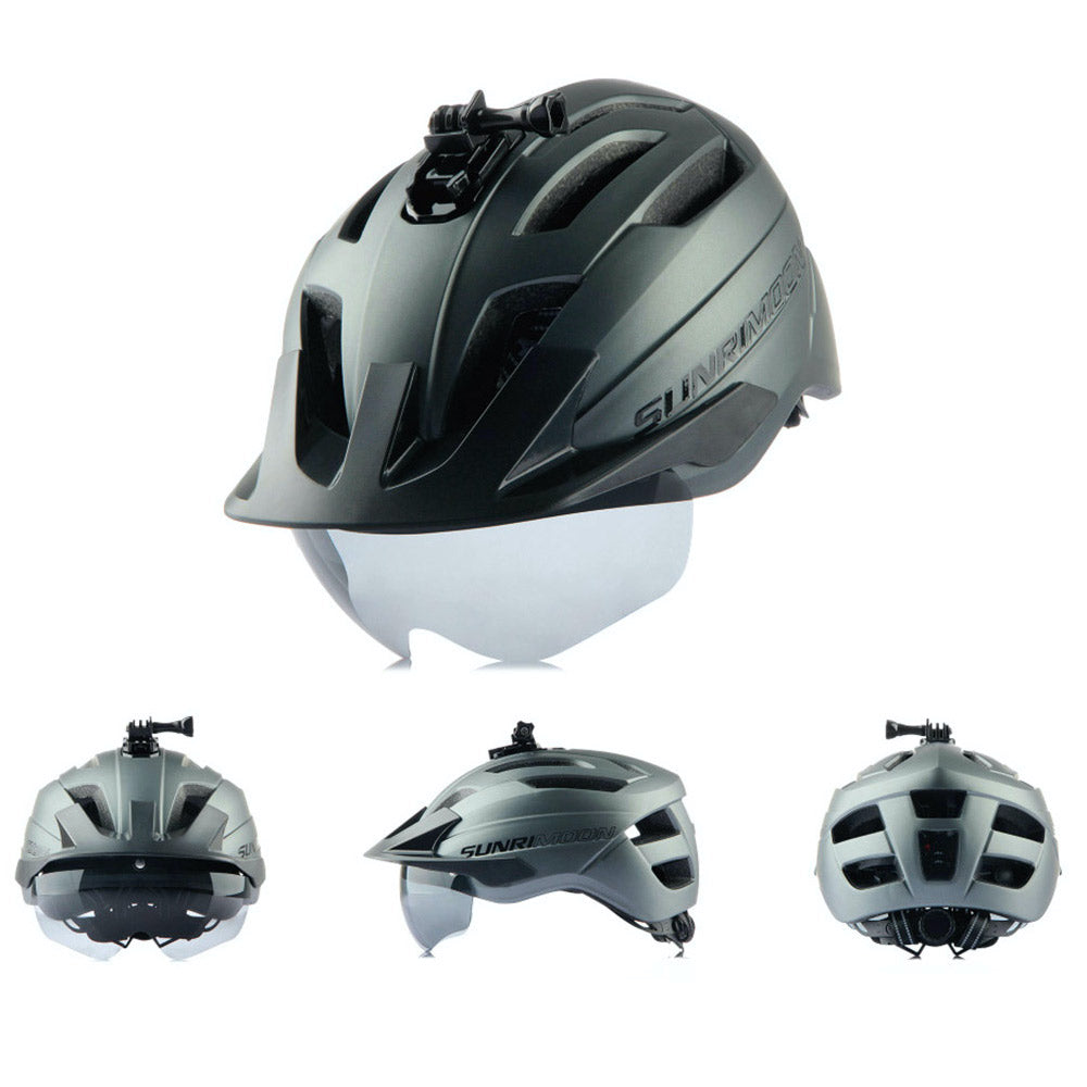 Bike Helmet with Camera Clamp and Optional Taillight