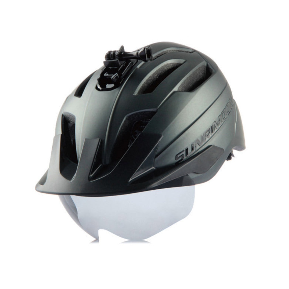 Bike Helmet with Camera Clamp and Optional Taillight