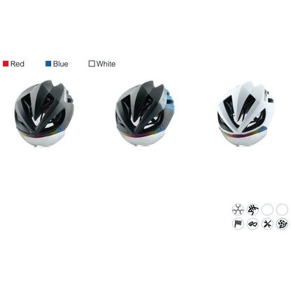 Bike Helmet With 13 Vents and Removable Visor