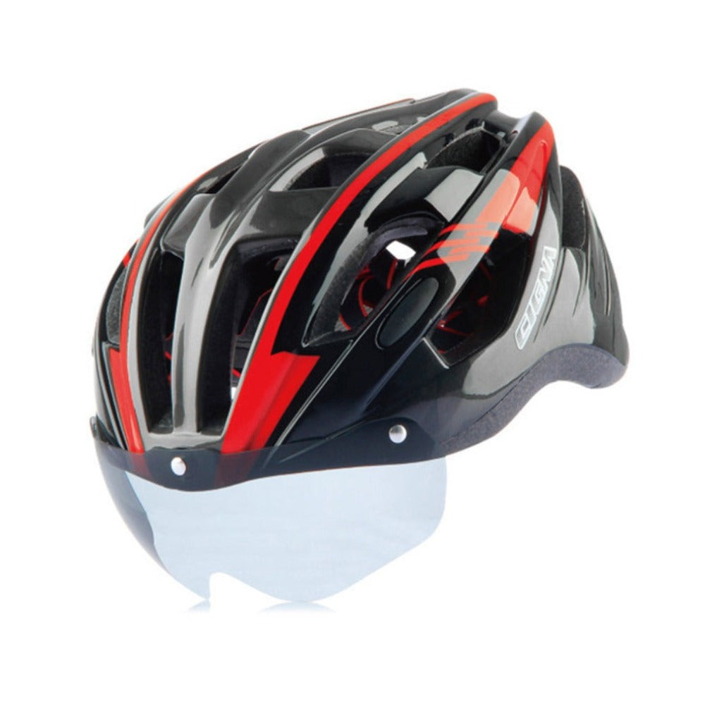 Bike Helmet with 17 Vents and Removable Visor