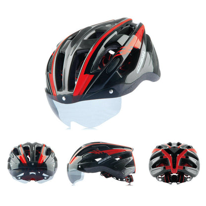 Bike Helmet with 17 Vents and Removable Visor