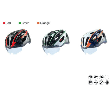 Bike Helmet with 17 Vents and Removable Visor