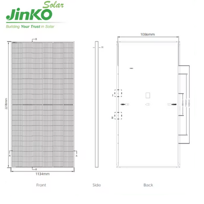 Jinko 585W N type Bifacial Mono Solar Panel Double Glass