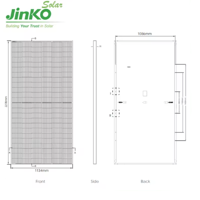 Jinko 585W N type Mono Solar Panel Single Glass