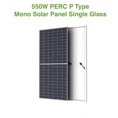 550W PERC P Type Mono Solar Panel Single Glass