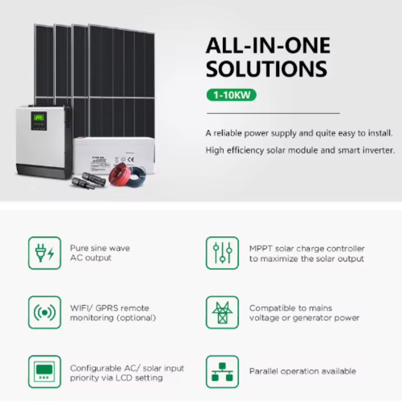 Industrial 10kW Off Grid Solar Power System Complete Set