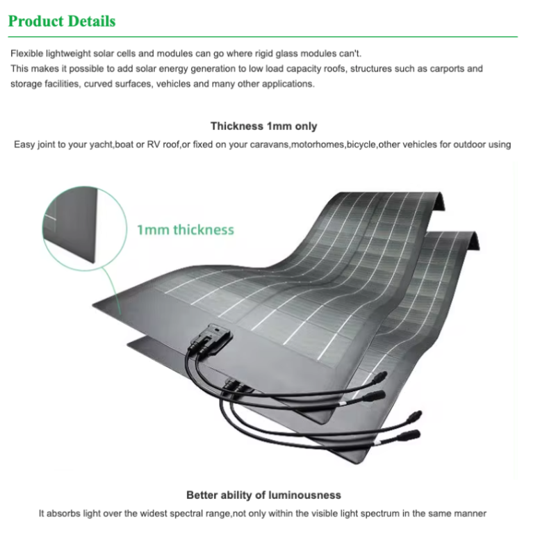 CIGS Light Weight 450W Flexible Solar Panel