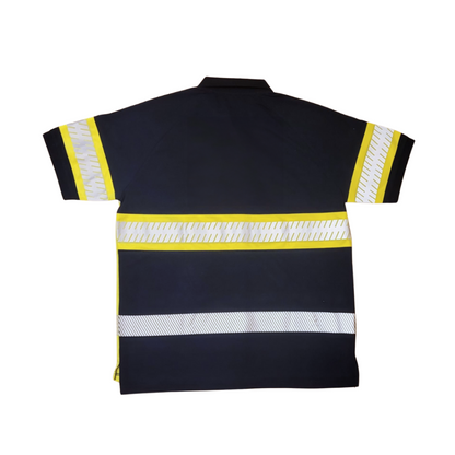 Reflective Short Sleeve Polo Shirt - Cotton